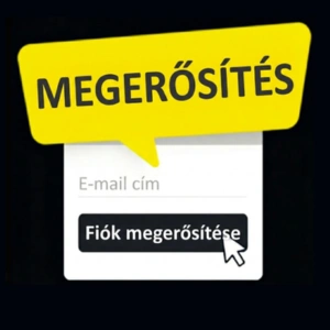 A Yep Casino logó egy megerősítő képernyő felett jelenik meg, ahol a felhasználók a "Fiók megerősítése" gombra kattintva véglegesíthetik a regisztrációt.