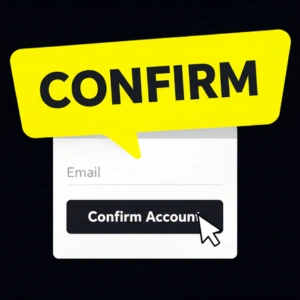The Yep Casino logo appears above a confirmation screen, inviting users to click "Confirm Account" to complete the account verification process.